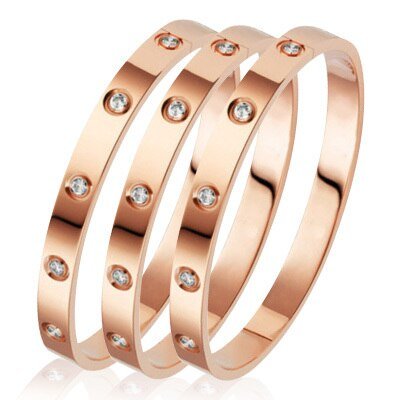 7mm Stainless Steel Bangle For Women Bracelet On Hand Lady Girl Women&#39;s Fashion Jewelry Bangle Rhinestone Titanium Designer Gift - Victorias Closet