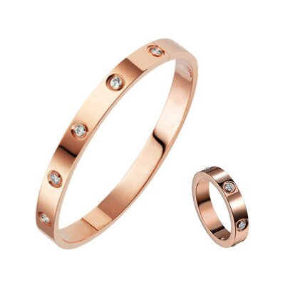 7mm Stainless Steel Bangle For Women Bracelet On Hand Lady Girl Women&#39;s Fashion Jewelry Bangle Rhinestone Titanium Designer Gift - Victorias Closet