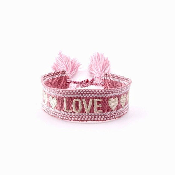 Bohemia Embroidery Letters Woven Tassel Bracelet For Women Handmade Adjustable Rope Braided Bracelet Retro Fashion Jewelry Gift - Victorias Closet