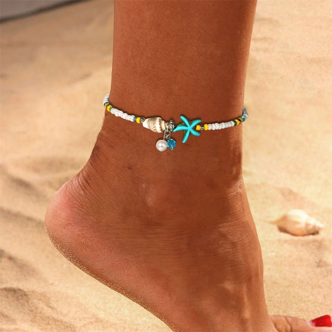 Boho Starfish Beaded Anklets - Victorias Closetanklet