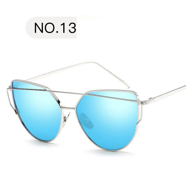 Cat Eye Sun Glasses Lady Mirror Sunglasses - Victorias ClosetSunglasses