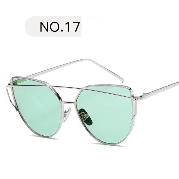 Cat Eye Sun Glasses Lady Mirror Sunglasses - Victorias ClosetSunglasses