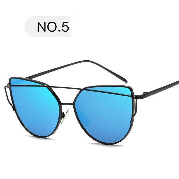 Cat Eye Sun Glasses Lady Mirror Sunglasses - Victorias ClosetSunglasses