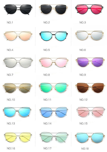 Cat Eye Sun Glasses Lady Mirror Sunglasses - Victorias ClosetSunglasses