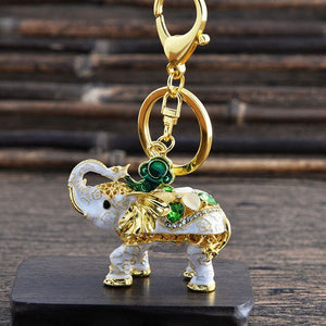 Creative 3D Enamel Elephant Keychain Crafts Key Chain Fashion Key Ring Crystal Animal Bag Pendant Keyrings Unique Jewelry - Victorias Closet