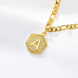 Dainty A-Z letter Anklet Hexagon Shaped Initial Ankle Bracelet Stainless Steel - Victorias Closetanklet