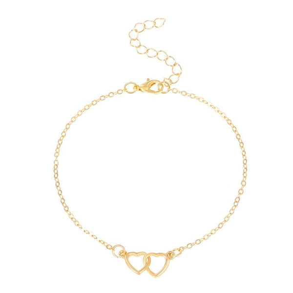 Double Heart Anklet - Victorias Closetanklet