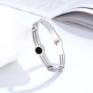 Exquisite Small Gears 5 Roman Numeral Bracelets &amp; Bangle for women stainless steel Fashion Brand Bangle Jewelry Friends Gift - Victorias Closet