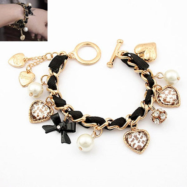 Kymyad Retro Bracelets Sets for Women Handmade Bracelets &amp; Bangles Women Jewelry Resin Beads Stone One Direction Charm Bracelet - Victorias Closet