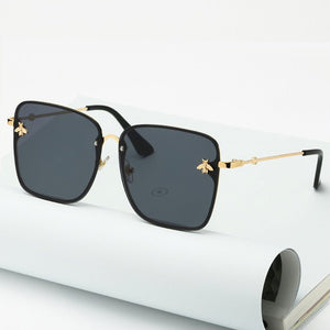 Oversize Rimless Square Bee Sunglasses - Victorias ClosetSunglasses