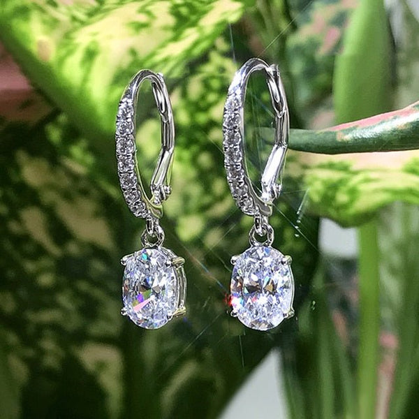 Pear CZ Drop Earrings Crystal High Quality - Victorias ClosetEARRINGS