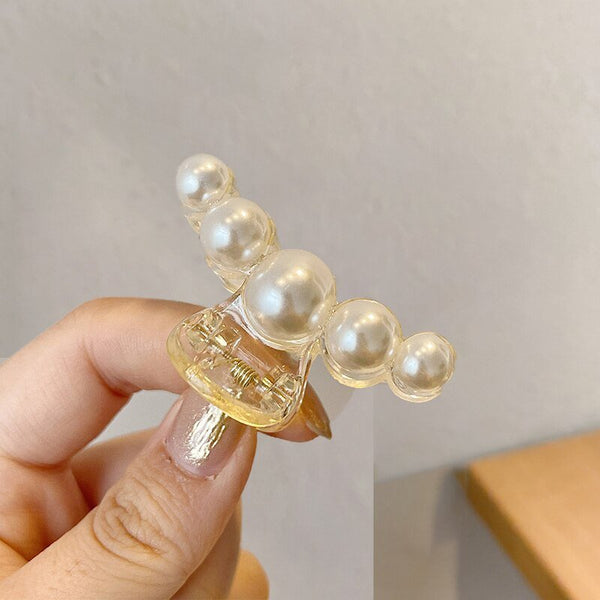 Pearl Hair Claw Set Clip for Women Gold Color Hairpins Metal Hair Accessories Geometric Hollow Pincer Barrette Crystal Clip Big - Victorias Closet0