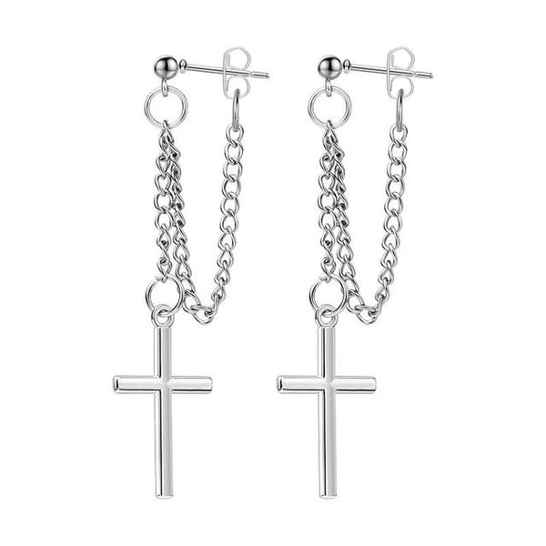 Stainless Steel Acrylic Crystal Stud Earrings - Victorias ClosetEARRINGS