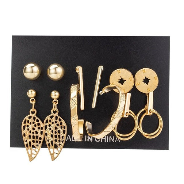 Stainless Steel Acrylic Crystal Stud Earrings - Victorias ClosetEARRINGS