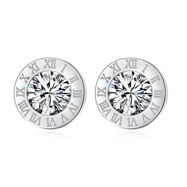 Stainless Steel Acrylic Crystal Stud Earrings - Victorias ClosetEARRINGS
