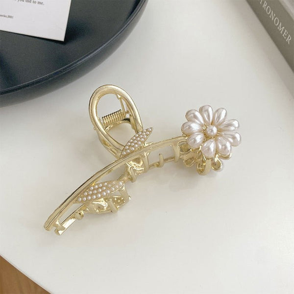 Vivid Flower Hair Claws for Women Vintage Hair Jewelry Charm Big Rhinestone Crystal Crab Clip Wedding Claw Crab Daisy Shark Clip - Victorias Closet0